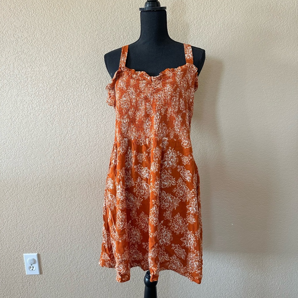 Market & Spruce Orange Floral Dress